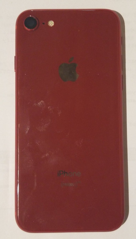 Compatible With iPhone 8 full back housing frame rear  glass ( RED )