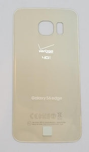 Compatible With Galaxy S6 EDGE Battery Cover Glass Housing Rear back Door ( Gold )