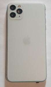 Compatible With iPhone 11 pro full back housing frame rear chassis glass (White)
