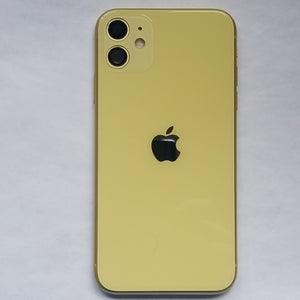 Compatible With iPhone 11 full back housing frame rear  glass (Yellow)