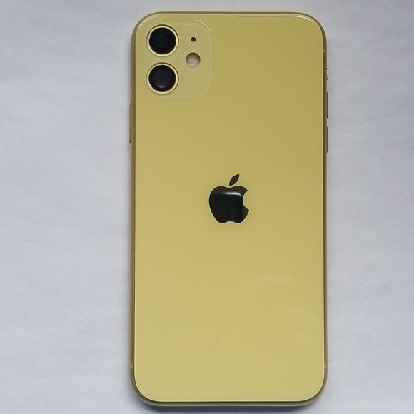 Compatible With iPhone 11 full back housing frame rear  glass (Yellow)