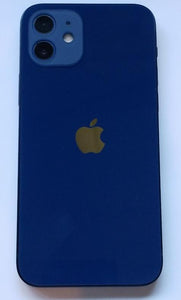 Compatible With iPhone 12 full back housing frame rear glass (Blue)