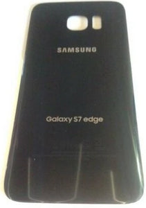 OEM Samsung Galaxy S7 Edge Battery Cover Glass Housing Rear back Door ( Black ) - Equipment Blowouts Inc.