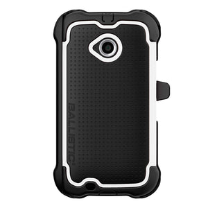 Ballistic  Tough Jacket MAXX Case for Motorola Moto E LTE (2nd Gen) - Black/White - Equipment Blowouts Inc.