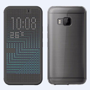 HTC Dot View Ice Premium Case for HTC One M9 - Black - Equipment Blowouts Inc.
