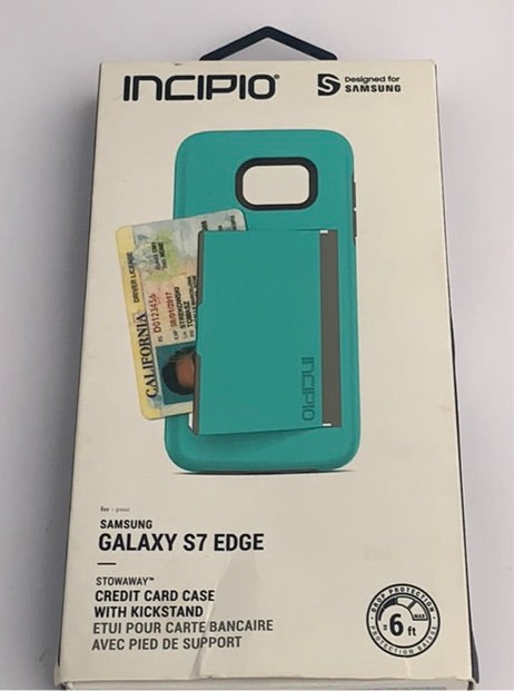 Incipio Stowaway Credit Card Case  Samsung Galaxy S7 Edge-Teal