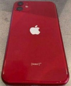 Compatible With iPhone 11 full back housing frame rear  glass (Red ) Grade A