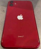 Compatible With iPhone 11 full back housing frame rear  glass (Red ) Grade B