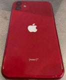 Compatible With iPhone 11 full back housing frame rear  glass (Red )