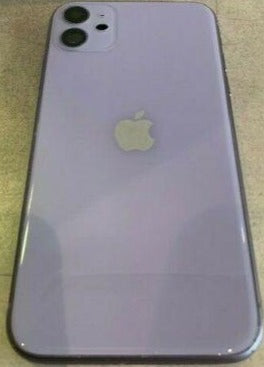 Compatible With iPhone 11 full back housing frame rear  glass (Violet) Grade B