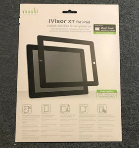 Moshi iVisor Screen Protector XT (Crystal Clear version) for iPad/iPad 2/ipad 3-Black - Equipment Blowouts Inc.