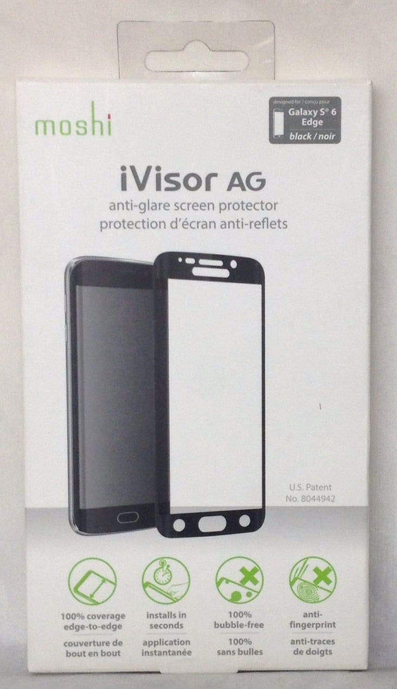 Moshi iVisor AG Screen Protector for Samsung Galaxy S6 Edge - Black - Equipment Blowouts Inc.