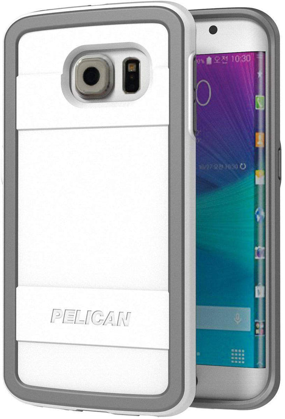 Pelican Progear Protector Case for Samsung Galaxy S6 Edge- White/Gray - Equipment Blowouts Inc.