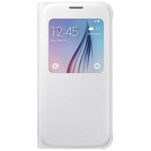 Samsung S-View Flip Cover for Samsung Galaxy S6 - White Pearl - Equipment Blowouts Inc.