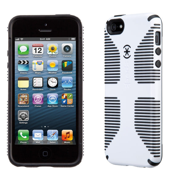 Speck CandyShell Grip Case for iphone5/5s/SE - White/Black - Equipment Blowouts Inc.
