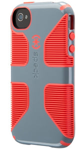 Speck CandyShell GRIP for  iPhone 4/4s- Nickel Grey/ Warning Orange - Equipment Blowouts Inc.