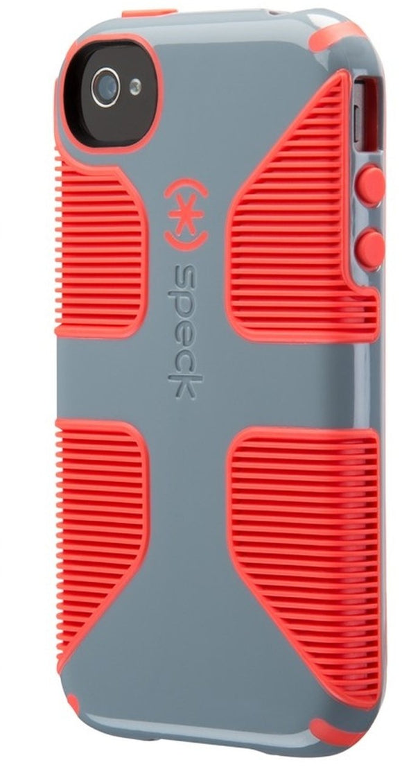 Speck CandyShell GRIP for  iPhone 4/4s- Nickel Grey/ Warning Orange - Equipment Blowouts Inc.