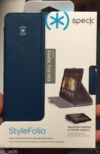 Speck Stylefolio Case and Stand for Kindle Fire HDX 7" - Deep Sea Blue - Nickel Grey - Equipment Blowouts Inc.