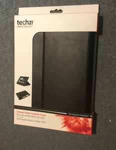 Tech21 Impact Folio Leather Case for Samsung Galaxy Note 10.1 - Black - Equipment Blowouts Inc.