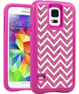 Xtreme Armour Galaxy S5 case Pink Chevron - Equipment Blowouts Inc.